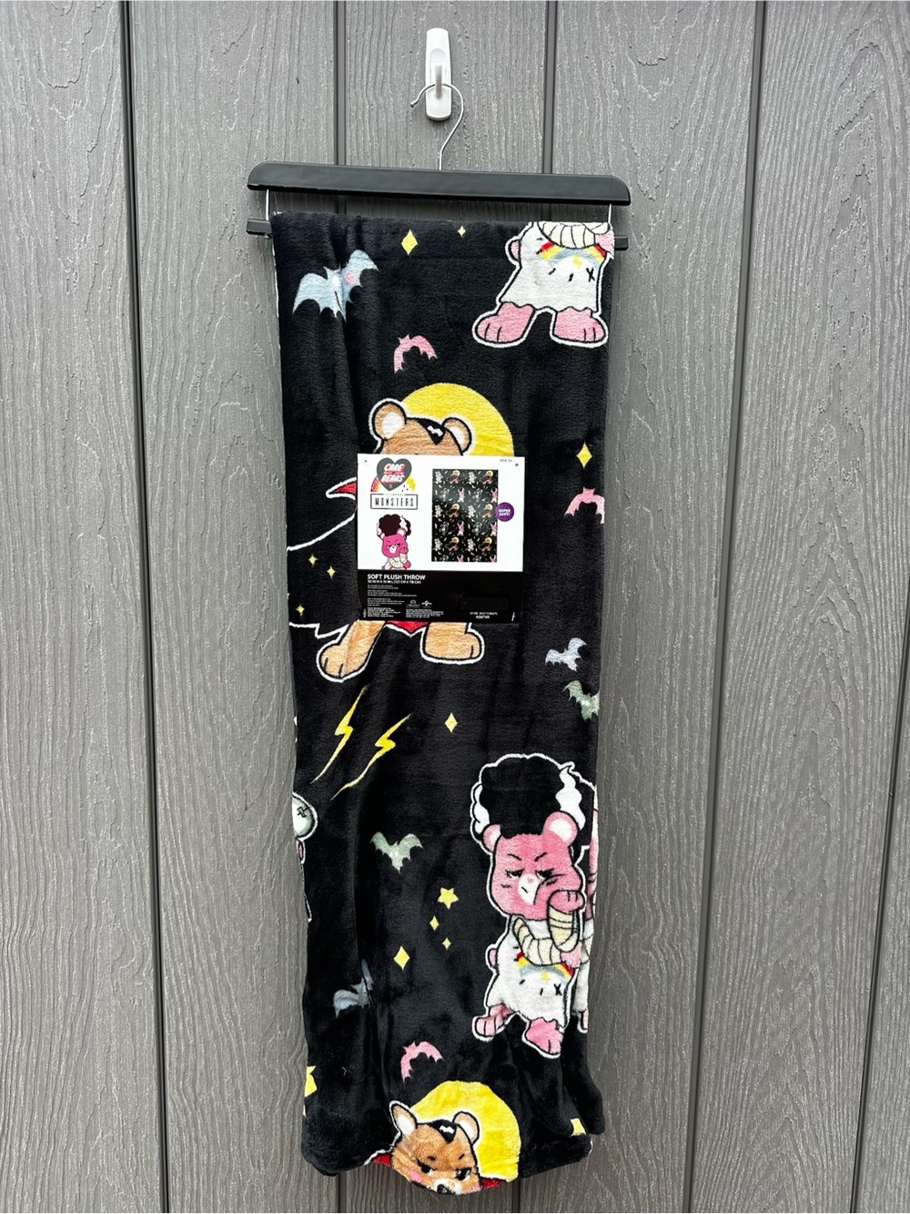 Care Bears Monsters Plush Throw Blanket NWT